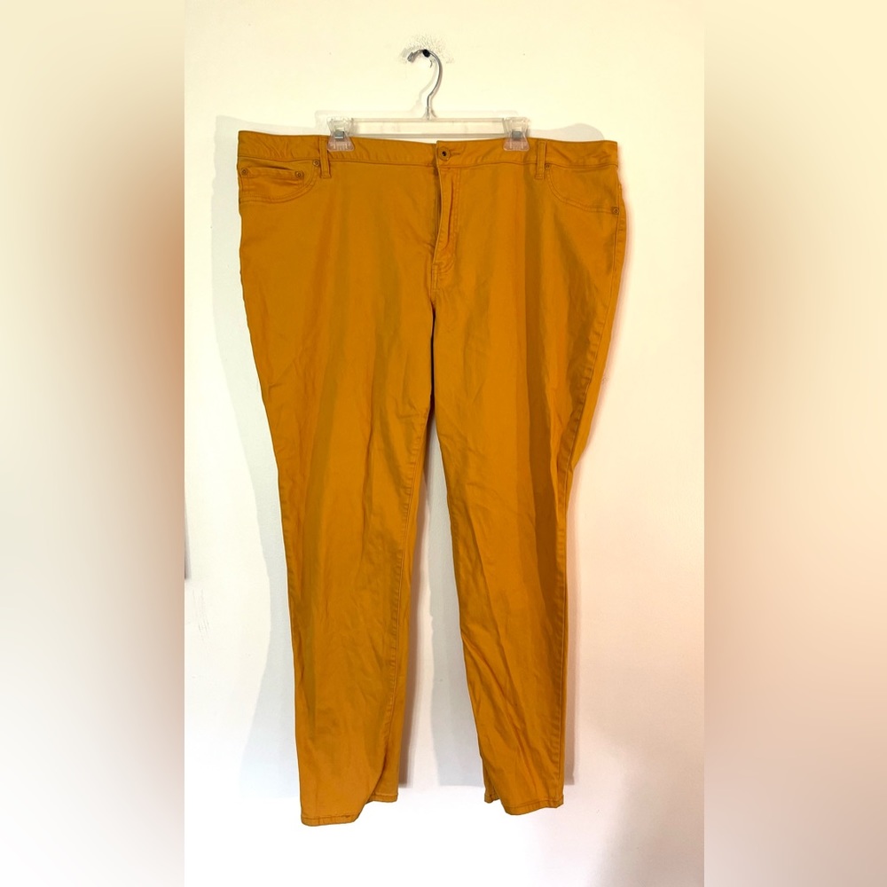 Ashley Stewart plus size 24 mustard colored jeans